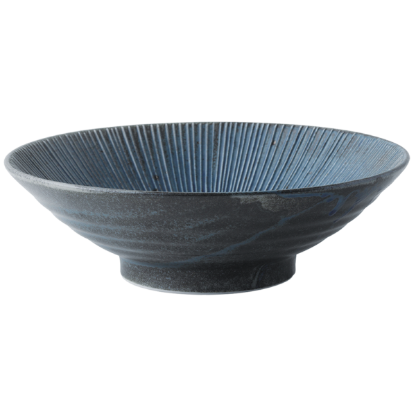 03881328 めん皿・めん鉢 2 紺ねず 千段9寸麺鉢 27×6.2㎝ P.35 ￥3000（税抜）