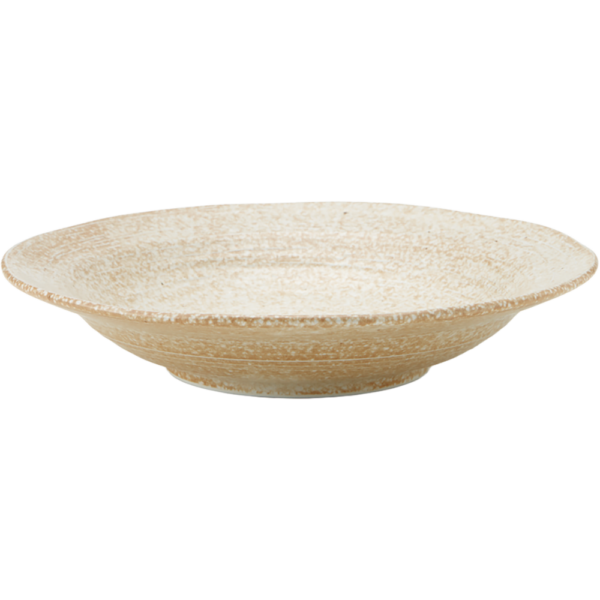 03900374 めん皿・めん鉢 3 窯変志野 8寸麺皿 24.5×4.7㎝ P.36 ￥1600（税抜）