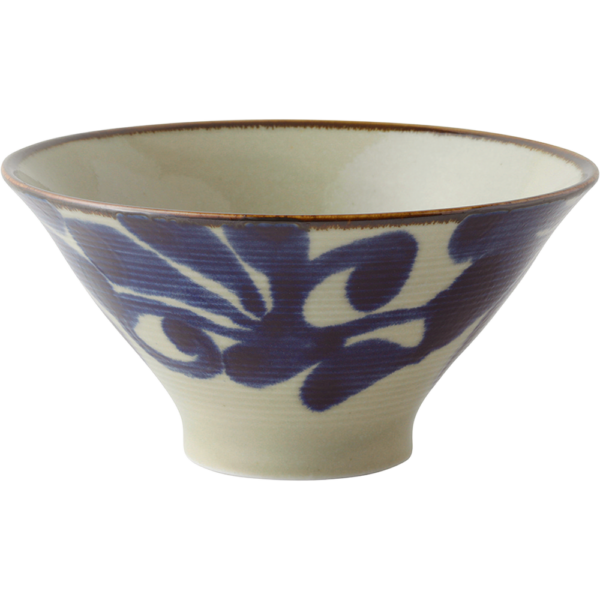 03931099 特選麺の器 18 琉球ルリ唐草 6.5薄筋高ハマ丼 20×10㎝ 1100㏄ P.171 ￥2400（税抜）