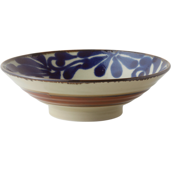 03931305 めん皿・めん鉢 4 琉球ルリ唐草 9寸麺鉢 27×6.2㎝ P.37 ￥3000（税抜）
