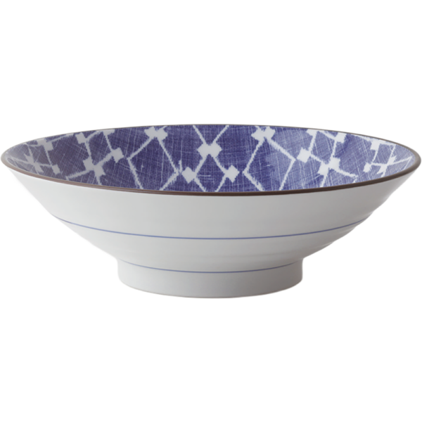 03940375 めん皿・めん鉢 4 変り菱紋 8寸麺鉢 24.5×7.5㎝ P.37 ￥2000（税抜）