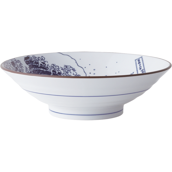 03950375 めん皿・めん鉢 4 北斎富士 8寸麺鉢 24.5×7.5㎝ P.37 ￥2000（税抜）