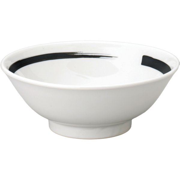 03960904 特選麺の器 11 玄武 反高台20㎝丼 19.6×7.7㎝ 1070㏄ P.164 ￥1200（税抜）