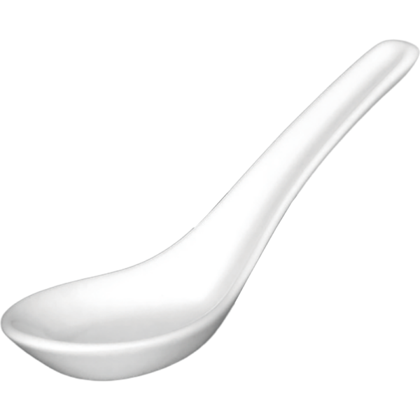 04060205 レンゲ・カスター 強化 6寸レンゲ  17.8×5.5㎝ P.188 ￥1400（税抜）