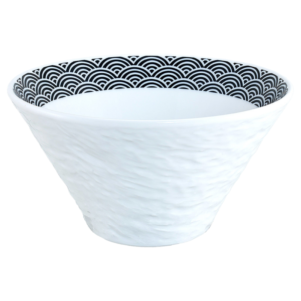 04101165 青海波（ｲﾝｸﾞﾚｰｽﾞ） 青海波（呉須）石目19㎝深ボール 18.6×10.2㎝ 1230㏄ P.3 ￥3700（税抜）