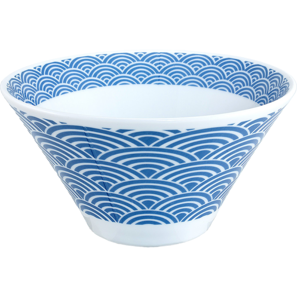 04111127 青海波（ｲﾝｸﾞﾚｰｽﾞ） 青海波（青）19㎝深ボール 18.6×10.2㎝ 1230㏄ P.3 ￥4400（税抜）