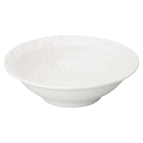 04251273 ﾒｶﾞ丼･ｷﾞｶﾞ丼 3 新粉引 石目リム尺鉢 30.7×9㎝ P.8 ￥7300（税抜）