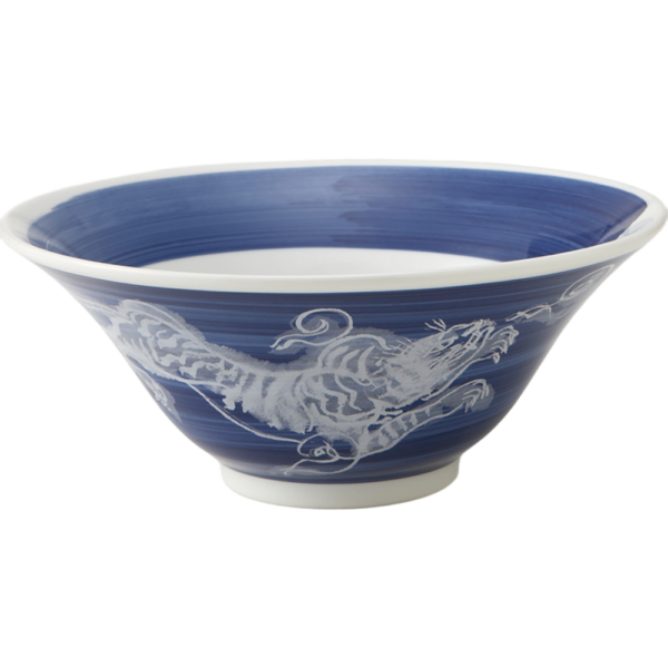 04351136 特選麺の器 24 呉須巻ホワイトドラゴン 桂林丼 22.3×9㎝ 1400㏄ P.177 ￥3600（税抜）