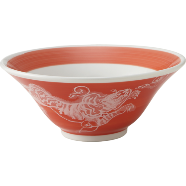 04361136 特選麺の器 24 朱巻ホワイトドラゴン 桂林丼 22.3×9㎝ 1400㏄ P.177 ￥3600（税抜）