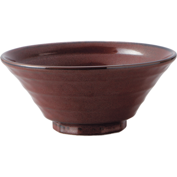 04470455 特選麺の器 19 鉄朱 鳴門7寸反丼 21.5×9.5㎝ 1450㏄ P.172 ￥2300（税抜）