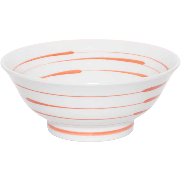 04530973 特選麺の器 30 紅三線 6.8ラーメン 21.5×9㎝ 1500㏄ P.183 ￥1700（税抜）