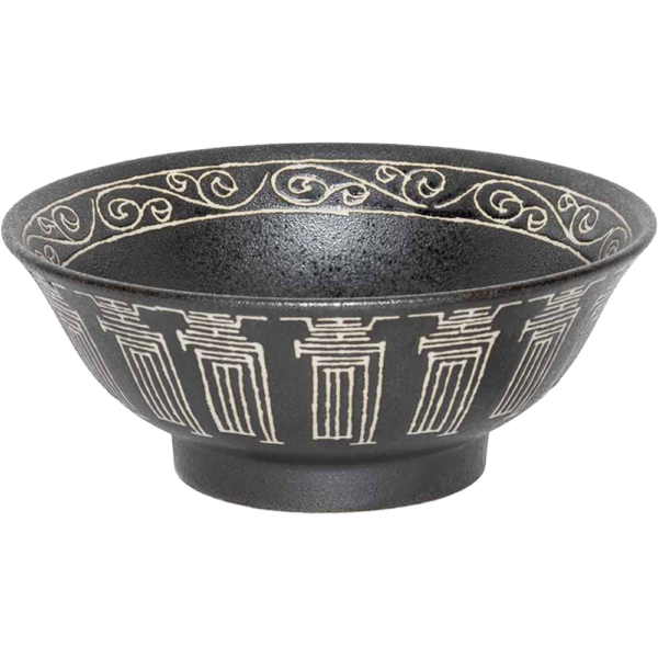 04580985 特選麺の器 30 中華黒壽 6.3ラーメン 19.5×7.2㎝ 1000㏄ P.183 ￥1300（税抜）