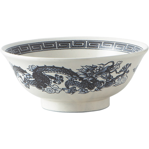 04690062 特選麺の器 2 粉引銀竜紋 6.8高台丼 21.2×8.3㎝ 1360㏄ P.155 ￥1900（税抜）