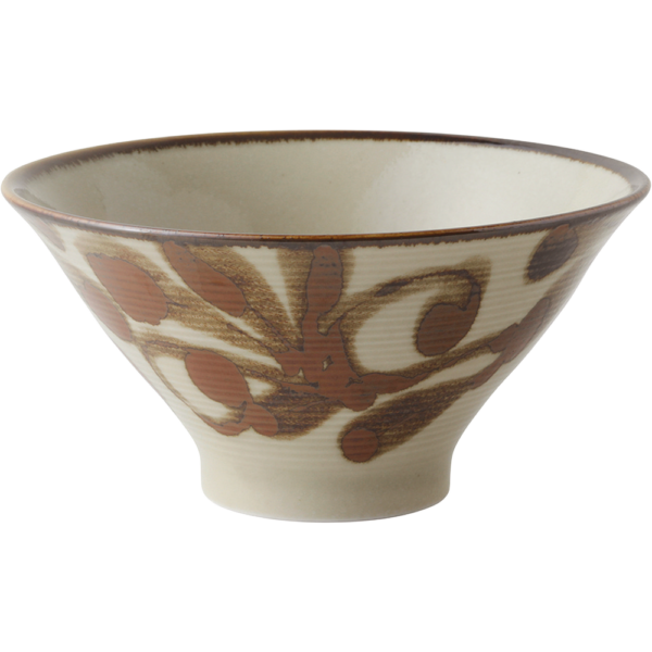 04821099 特選麺の器 18 琉球サビ唐草 6.5薄筋高ハマ丼 20×10㎝ 1100㏄ P.171 ￥2400（税抜）